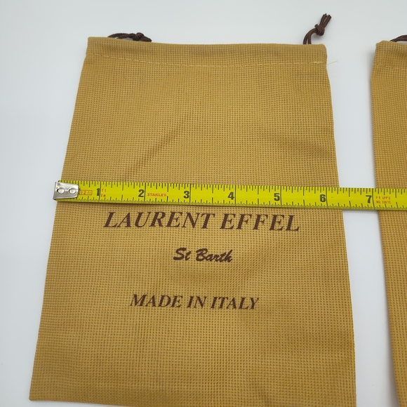 LAURENT EFFEL St Barth Dust Bags Set 2 Made in Italy Drawstring 8x7 - Picture 5 of 5